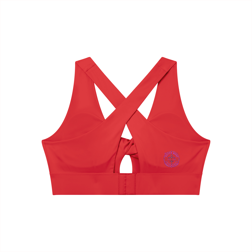 Women's Twist Front V-Neck Sports Bra