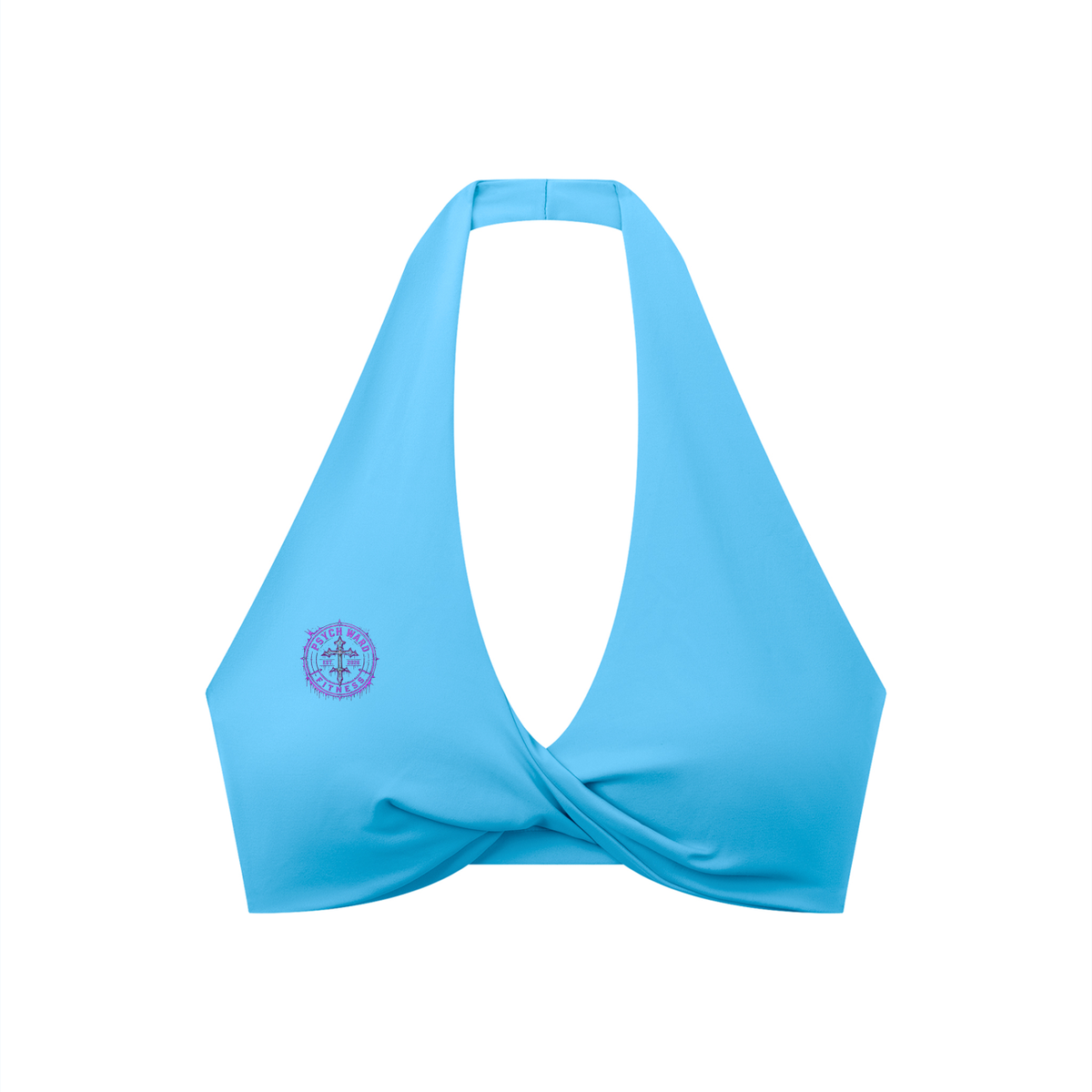 Women's Pleated Halter Sports Bra
