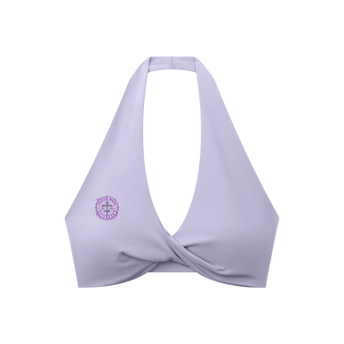 Women's Pleated Halter Sports Bra