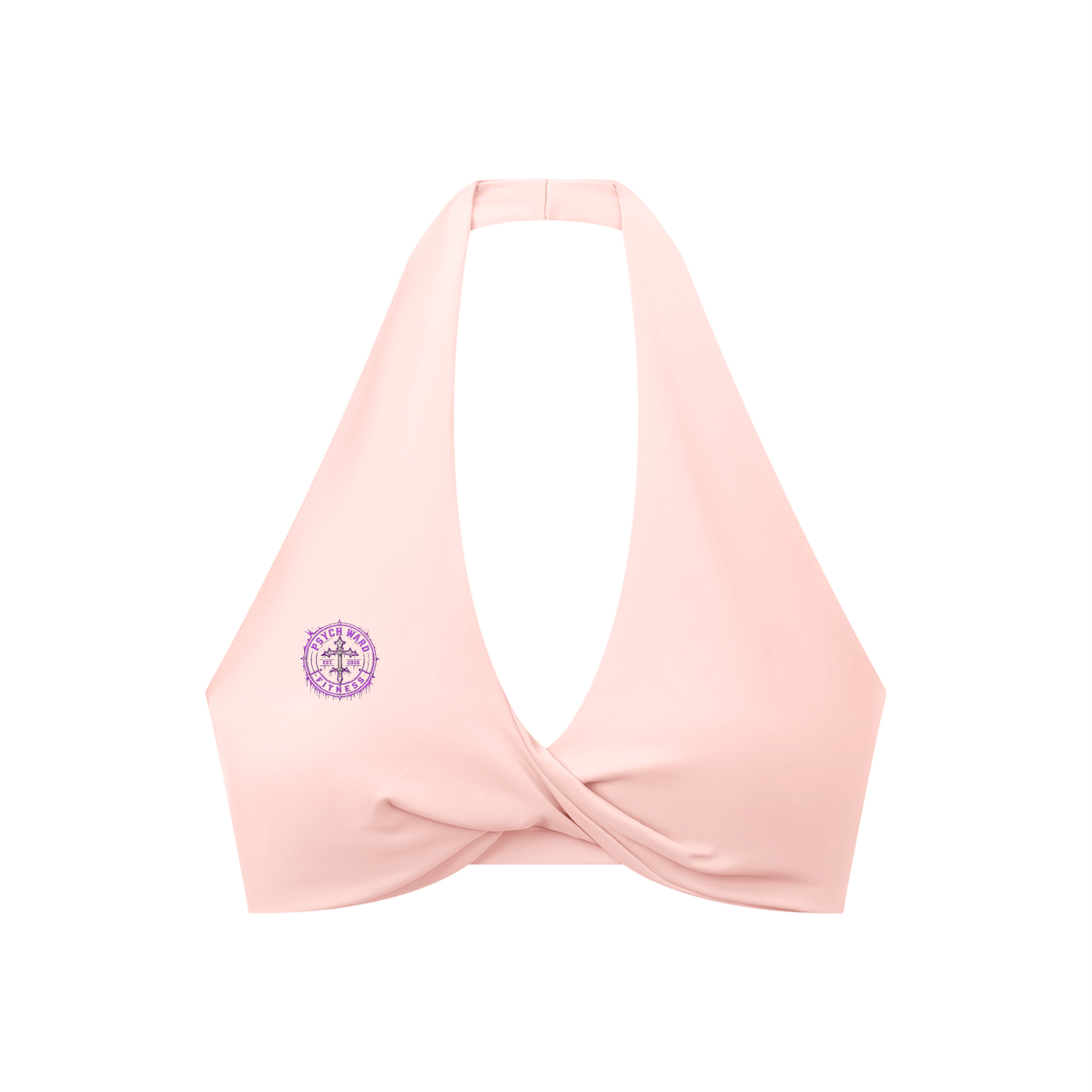 Women's Pleated Halter Sports Bra
