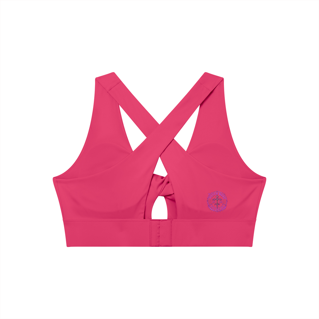 Women's Twist Front V-Neck Sports Bra