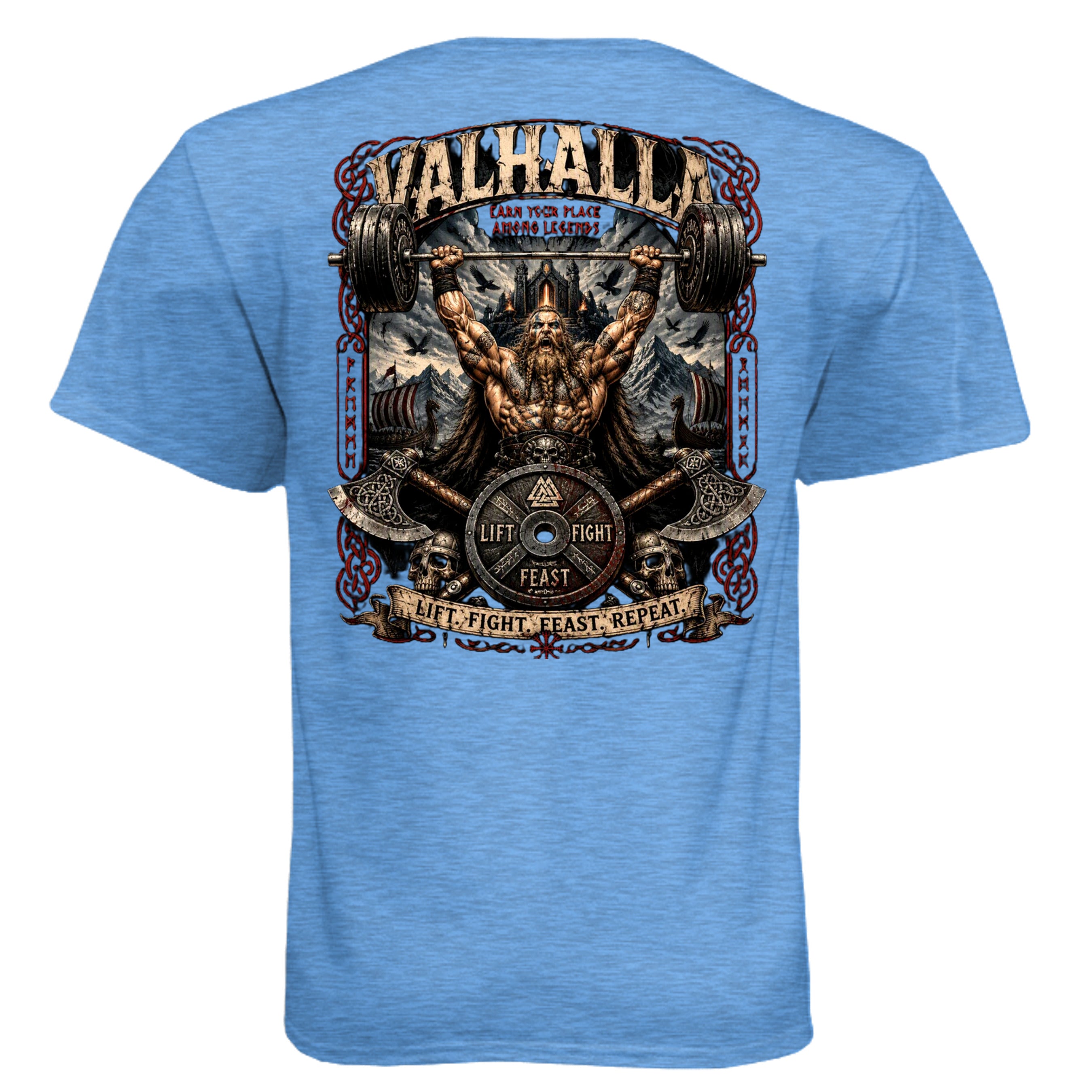 Heather Columbia Blue - N6210 - BACK