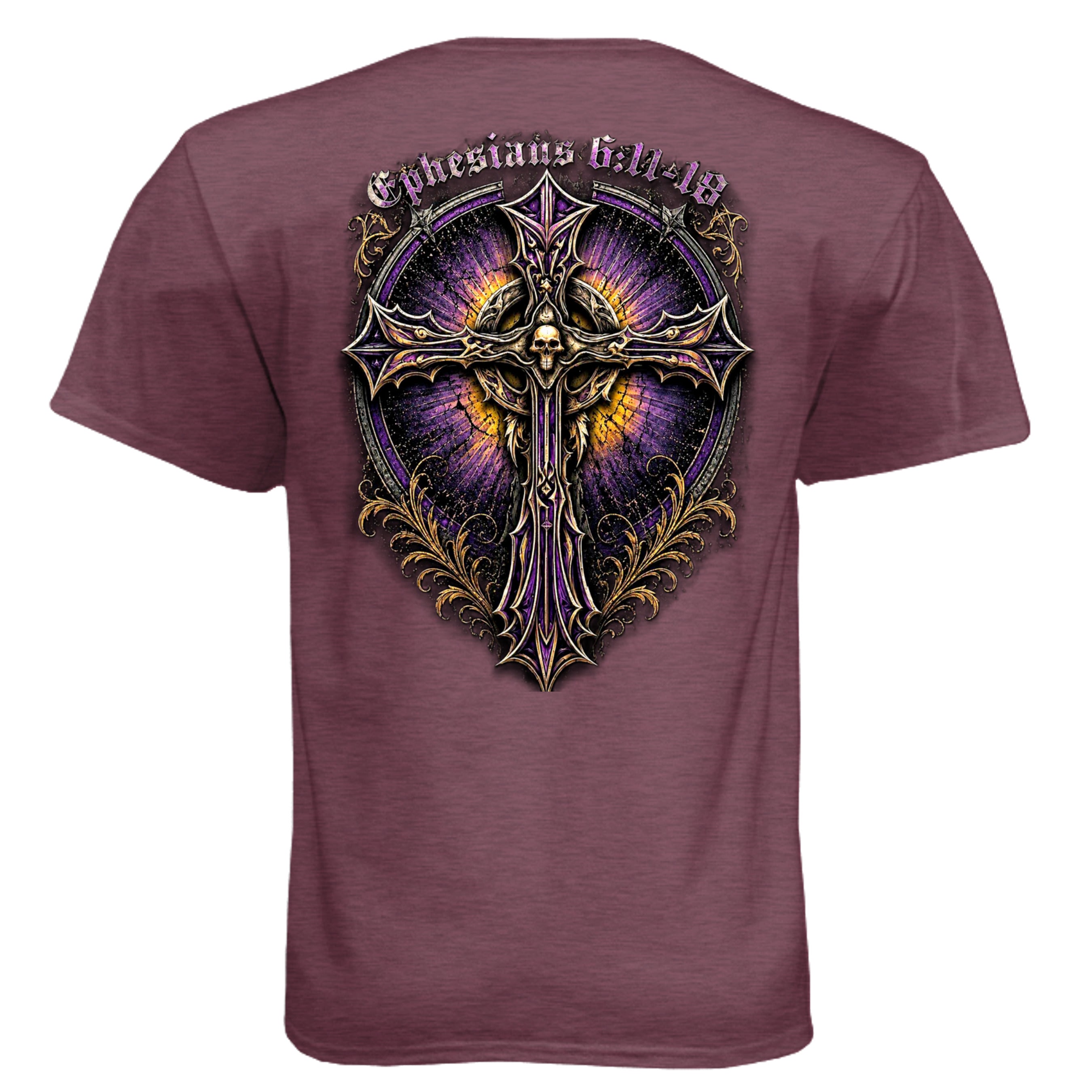 Heather Maroon - N6210 - BACK