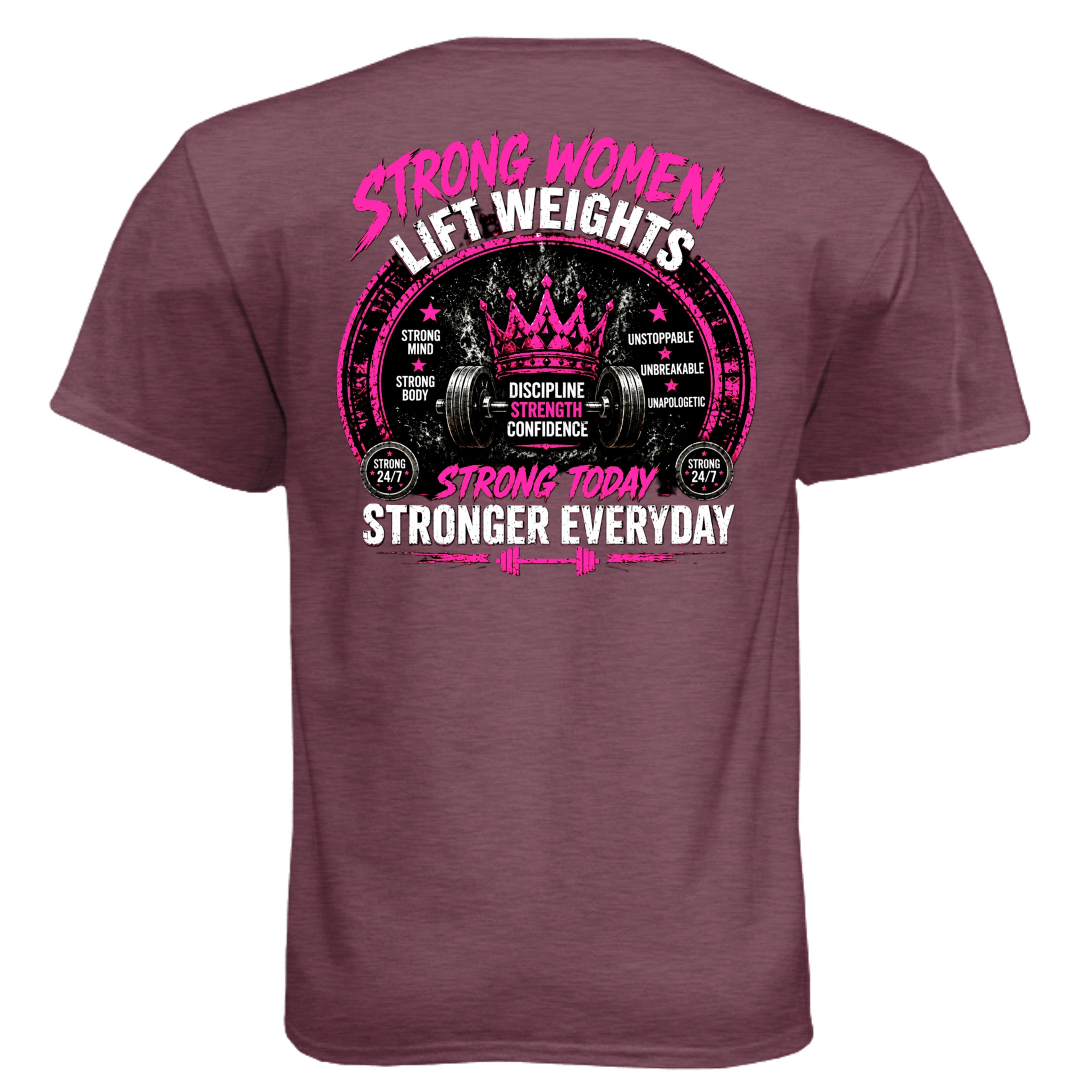Heather Maroon - N6210 - BACK