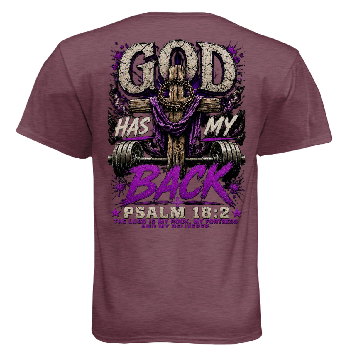Heather Maroon - N6210 - BACK